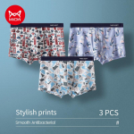 MiiOW 3tk Noorteprint Aluspesu Bokser Meeste Mugavad Hingavad Siser&otilde;ivad Seksikad Alusp&uuml;ksid Bokserid L&uuml;hikesed p&uuml;ksid Meeste Alusp&uuml;ksid Meestele L