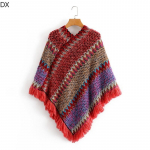 DX r&auml;tt Pullover Tutt kardigan kampsun V&auml;rviline avara vintage triibuline kudum mantel mantel One size