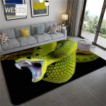 3D Snake Prinditud Magamistoa P&otilde;randamatt Elutoa Diivanilaud Must Vaip Loomamustriga S&ouml;&ouml;gitoa Matid Vannivaip Sissep&auml;&auml;sumatt 40x60cm 1pcs
