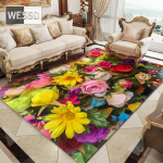 V&auml;rviline v&auml;rskete lilledega vaip magamistoa suure esiku vaiba jaoks romantilise lillelise 3D elutoa p&otilde;randavaibaga T&uuml;drukutoa vaiba sisekujundus 160x200cm 1pcs