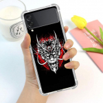 Dragon Animal Luxury &uuml;mbris Samsung Galaxy Z Flip 3 4 5g Funda Z Flip3 Clear PC k&otilde;va p&otilde;rutuskindel Taga Telefon Coque Shell Samsung Z Flip 5G