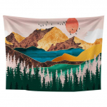 Bohemian Mandala Rippkangas Maastik Mets Kolju Pea Kodu Magamistuba Elutoa kaunistus Taust Seina rippuv seinavaip 75x75cm30x30inch