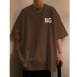 Meeste l&uuml;hikeste varrukatega T-s&auml;rgid Meeste graafilised lahtised &uuml;laosaga &uuml;mmarguse kaelusega Trendikad Retro T-s&auml;rgid Meestele Suure suurusega T-s&auml;rk Uus Suvine Oversize M must