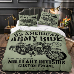 3D klassikaline mootorratta voodipesukomplekt Rock Style mootorratta tekikott ja padjap&uuml;&uuml;r 2/3 t&uuml;kki AU180 * 210 Pehme kodukaunistus UK Single 135x200cm