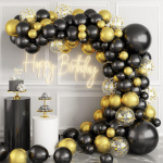 Vintage must-kuldne &otilde;hupall Garland Arch Kit Latex Ballon S&uuml;nnip&auml;evapeo Sisustus Lastele T&auml;iskasvanute Pulmad Baloon Baby Shower Decor Ballon