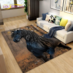 3D Light Luxury Modern Horse Area vaip, suur, vaipvaip elutoa magamistoa diivanile, k&ouml;&ouml;gi vannitoa uksematt, libisemiskindel p&otilde;randamatt 230x160cm