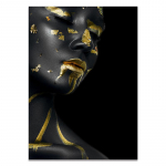 Ilus must ja kuldne naine l&otilde;uendimaal Mood Aafrika kunst Plakat Cuadros Prinditud seinakunst elutoa kodukaunistamiseks 21x30cm No Frame