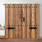 Maal&auml;hedased puidust pimendavad kardinad Vanad aidauksed talumaja maakohas toa aknakatted magamistoa elutuppa K&otilde;rge varjutus W66 X H160cm X 2