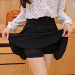 Naiste tavaline seelik Suvised l&uuml;hikesed p&uuml;ksid Seelik Moodne Mitmek&uuml;lgne kooli plisseeritud vabaaja minirulluisutaja Plus Size 4XL kohev laienev seelik S must