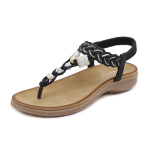 Sandaalid Bohemian Rhinestones Mugavad Round Toe Beach Resort Suured Lamedad Kingad 36 must