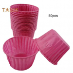 50 tk. nakkumisvastased k&uuml;psetustopsid, mitmeotstarbelised paberist mittenakkuvad k&uuml;psetustopsid pagari&auml;ri jaoks roosa punane v&auml;rv