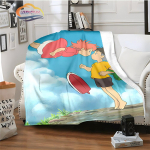 Ponyo on the Cliff armas Multifilmi tekk Miyazaki Hayao Animatsioonisarja tekk Nelja aastaaja tekk lastele ja t&auml;iskasvanutele 150x180cm