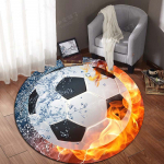 Jalgpallivaip elutuppa Jalgpalli korvpallivaip Pesapalli &uuml;mmargune suur vaip Lapse m&auml;ngumatt kingituseks kodukaunistus Diameter 60cm