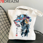 Jojo Bizarre Adventure ostukott taaskasutuskott l&otilde;uend toidupood korduvkasutatav puuvillane ostukott reciclaje riidest string kotike 24*26cm