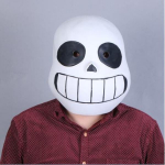 Undertale Sans Latex Cosplay Naljakas valge t&auml;ispea T&auml;iskasvanutele Unisex maskid Kiivrid Rekvisiidid Peo Halloween Fancy Ball