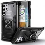 &Uuml;mbris Samsung Galaxy S22/S22+/S22 Ultra Ring Stand Cover Magnetic Armor telefoni&uuml;mbris Samsung S23 Ultra Plus aluse kate For Samsung Galaxy S22 must