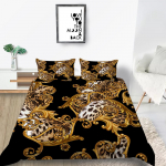 3D Luxury seeria voodipesukomplekt Luksuslik tr&uuml;kitud tekikott padjap&uuml;&uuml;r 2 v&otilde;i 3 pehme ja mugav lukuga kodukaunistus Baby 100x135cm