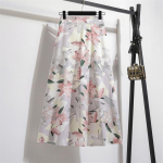 Naiste Maxi seelikud Mood Naiste lilledega tr&uuml;kitud vintage elastne v&ouml;&ouml;koht pikk A-joonega seelik Naiste vabaaja sifonki seelikud One Size