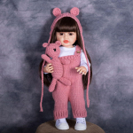 Pruunid silmad Mood KEIUMI Uuestis&uuml;ndinud T&uuml;drukunukud 55 cm T&auml;ielik Silikoon Vin&uuml;&uuml;l Pikkade juustega Nimi Betty Nukud Lapsed M&auml;nguasjad S&uuml;nnip&auml;ev J&Otilde;ULUD Kingitused 22 inch pruun