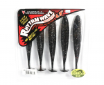 Jackall Soft Lure Rhythm Wave 4,8 tolli HL Lame Black (8765)
