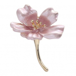 Lilles&otilde;lg Kunstilise lillekujuline kokkupuutevastane galvaniseeritud roostevaba kleidikrae pross roosa