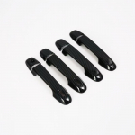 For TOYOTA Prius C AQUA Hybrid 2012- Black Carbon Fiber car Door Handle Cover Bezel Trim 2013 2014 2015 2016 2017 without smart entry