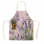 Naised Mehed Lavendelmustriga puuvillased linased p&otilde;lled k&ouml;&ouml;ki Kodus Toiduvalmistamine K&uuml;psetamine Puhastustarvikud Delantal Cocina Mujer 68x55cm