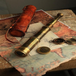 K&auml;sitsi valmistatud messingist teleskoop East India Company 1818 Tracker Spiooniklaas Teleskoop Replica Antiikne 81,28 cm Suur Vanaaegne Suveniir nahast vutlariga