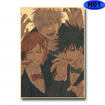 Anime kodukaunistus Jujutsu Kaiseni plakat Retro j&otilde;upaberist plakatid elutoa baari kaunistuskleebised seinakunsti maalimine 30x21cm