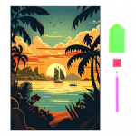 Full Drill 5D Rhinestone v&auml;rvimiskomplekt Rikkalike v&auml;rvidega s&auml;delev DIY k&auml;sitsi valmistatud maastiku teemantkunst seinakaunistus lilla