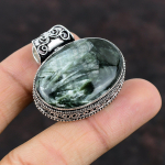 Serafiniidist ripats 925 Sterling h&otilde;be ripats ehtsad v&auml;&auml;riskividest ripatsid k&auml;sitsi valmistatud ehted kingitus emale disainer ripats vintage ehted