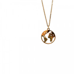Ehted 925 Sterling Silver Your World Gold kaelakee disain l&uuml;hike kett kuld