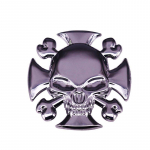 Steampunk Iron Cross Skull Email Pin Totenkopf Shield Pross Metal Badge Rocker Biker Ehted