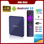 H96 MAX V12 RK3318 Smart TV Box Android 12 2G 16GB 32G 4K Dual Wifi BT 4.0 Meediapleier H96MAX TVBOX Digiboks 4GB+64GB EU Plug (2 & 16GB)