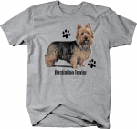 Armas k&auml;paj&auml;lgedega p&uuml;sti seisev Austraalia terjerikoer Kohandatud unisex T-s&auml;rk S