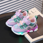 Laste LED-valgustid jalatsid, poisid, mood, lapsed, &otilde;ues, vilkuvad sporditossud 21 roosa