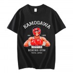 KBG 90ndate Kuum Anime Makunouchi Hajime No Ippo Graafilise Tr&uuml;kiga T-s&auml;rk Kamogawa Poksiklubi Meeste T-s&auml;rgid Suurem&otilde;&otilde;dulised &Uuml;laosad Streetwear 4XL must