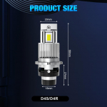 2 tk D2S D4S 1:1 Led esitulede HID komplekt Xenon LED pirnid Retrofit 150W 65000LM D2R D4R Auto Lamp Auto Light Kahepoolne Extra Large CSP Chip Canbus 6500K D2S/D2R