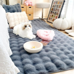 Armas 3D kunstlik k&uuml;&uuml;liku karusnahast vaip magamistoa voodimatile libisemisvastane masinas pestav t&uuml;drukutoa kaunistus valge roosa hall roheline 70x90cm