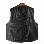 XITAO Vintage Pu &uuml;hev&auml;rviline vest V-kaelusega &uuml;herealine varrukateta lihtsus, k&otilde;ik sobivad naiste DMJ3889 One Size must