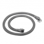 Punk Snake punutud kett kaelakee trend metallist roostevabast terasest 60cm pikad aksessuaarid meeste ehted 60cm