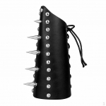 Spike Punk Pu nahast Spider Web Arm Bracer Armour Guard k&auml;epael