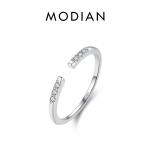 MODIAN 925 Sterling Silver Lihtne avatud suurus 6-8 virnastatav s&otilde;rmes&otilde;rmus Klassikaline kullav&auml;rvi reguleeritavad s&otilde;rmused naistele ehete kinkekupong ja allahindlus h&otilde;be
