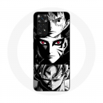&Uuml;mbris Xiaomi Redmi Note 11 4G Goku Naruto Luffy &uuml;heosalise Dragon Ball Z mustvalge taustaga anime manga jaoks