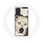 Coque pour Samsung Galaxy A13 4G / A13 4G Lite Chien de Pitbull Blanc