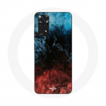 &Uuml;mbris Xiaomi Redmi Note 11S abstraktse tekstuuriga taustaga punane must sinine