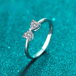 Peen naiste vibu pruutneitsi s&otilde;rmus 18K valgest kullast 925 h&otilde;bedast moissanite D v&auml;rviga 0,8CT kvaliteetsed abielus&otilde;rmused 5