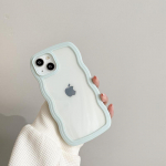 Moodne armas l&auml;bipaistev Curly Wave &uuml;mbris iPhone'ile 16 15 14 13 12 11 Pro Max X XR XS h&uuml;briid, p&otilde;rutuskindel kaitseraua kate Capa Aesthetic iPhone 15