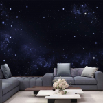 Saladuslik Universum Kosmos T&auml;histaevasinine T&auml;ht Art Gobel&auml;&auml;n Seinale riputatav ps&uuml;hhedeelne vaip magamistoa elutoa kaunistamiseks 230x180cm