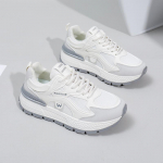 Naiste vabaaja platvormiga paksud tossud, kerged jooksujalatsid, hingavad PU-nahast k&auml;imistossud, n&ouml;&ouml;ritud tennisespordijalatsid naistele 35